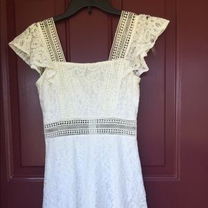 Beautiful white lace mini dress